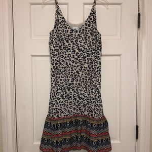 CAbi Leopard Print Slip Dress